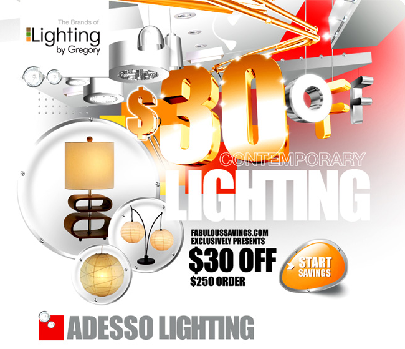 Landing page for Lighting by Gregory