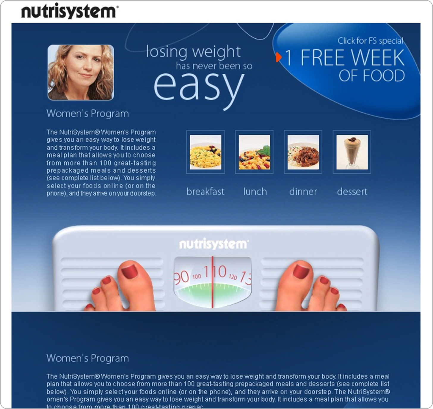 Website for Nutrisystem