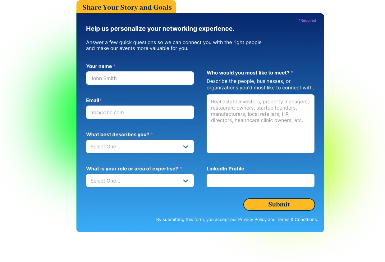 Personalization form