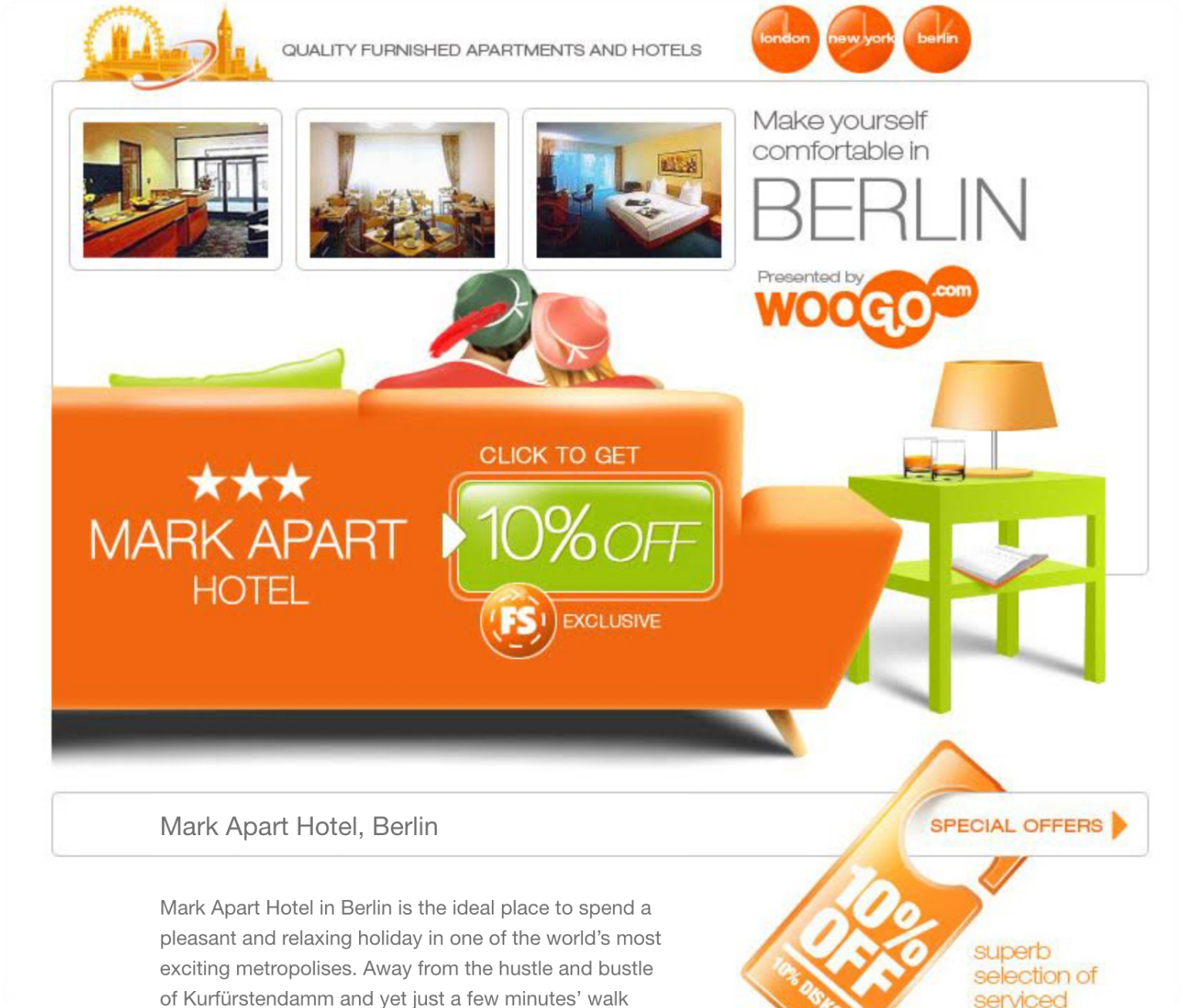 Landing page for Woogo.com